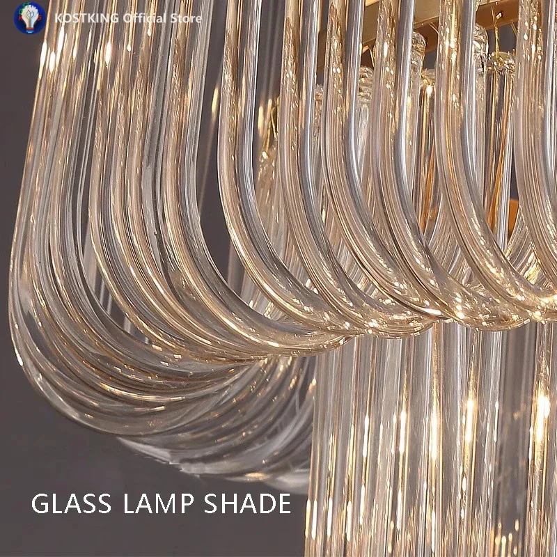 

All Brass Glass Bar Chandeliers 2026 Minimalist Designer Gold Hanglamp Luxury for Living Room Home Appliance Lustres De Teto