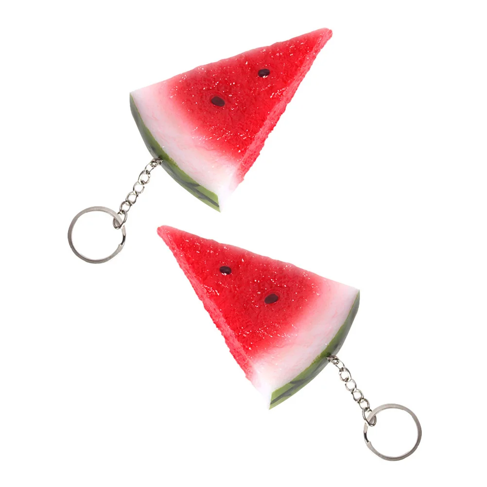 

2Pcs Keychain Ornaments Pendant Decorations Bag Hanging Accessories Watermelon Slices Charms Lightweight Stylish Jewelry Craft