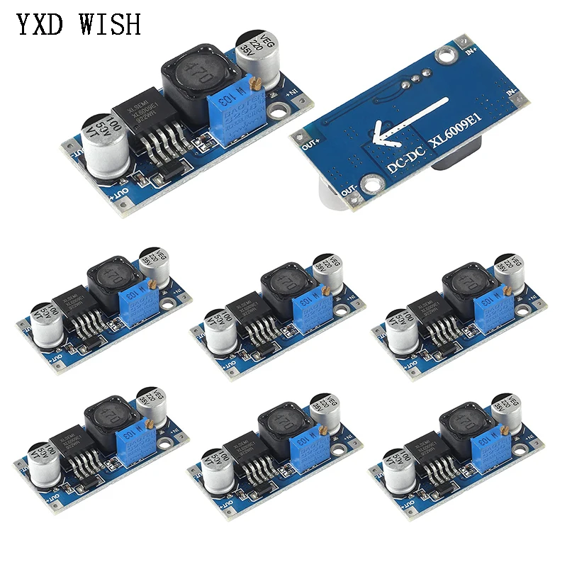 10pcs XL6009 Boost Buck DC-DC Adjustable Step-Up Converter XL6009 Module Solar Voltage DC DC Boost Converter Board
