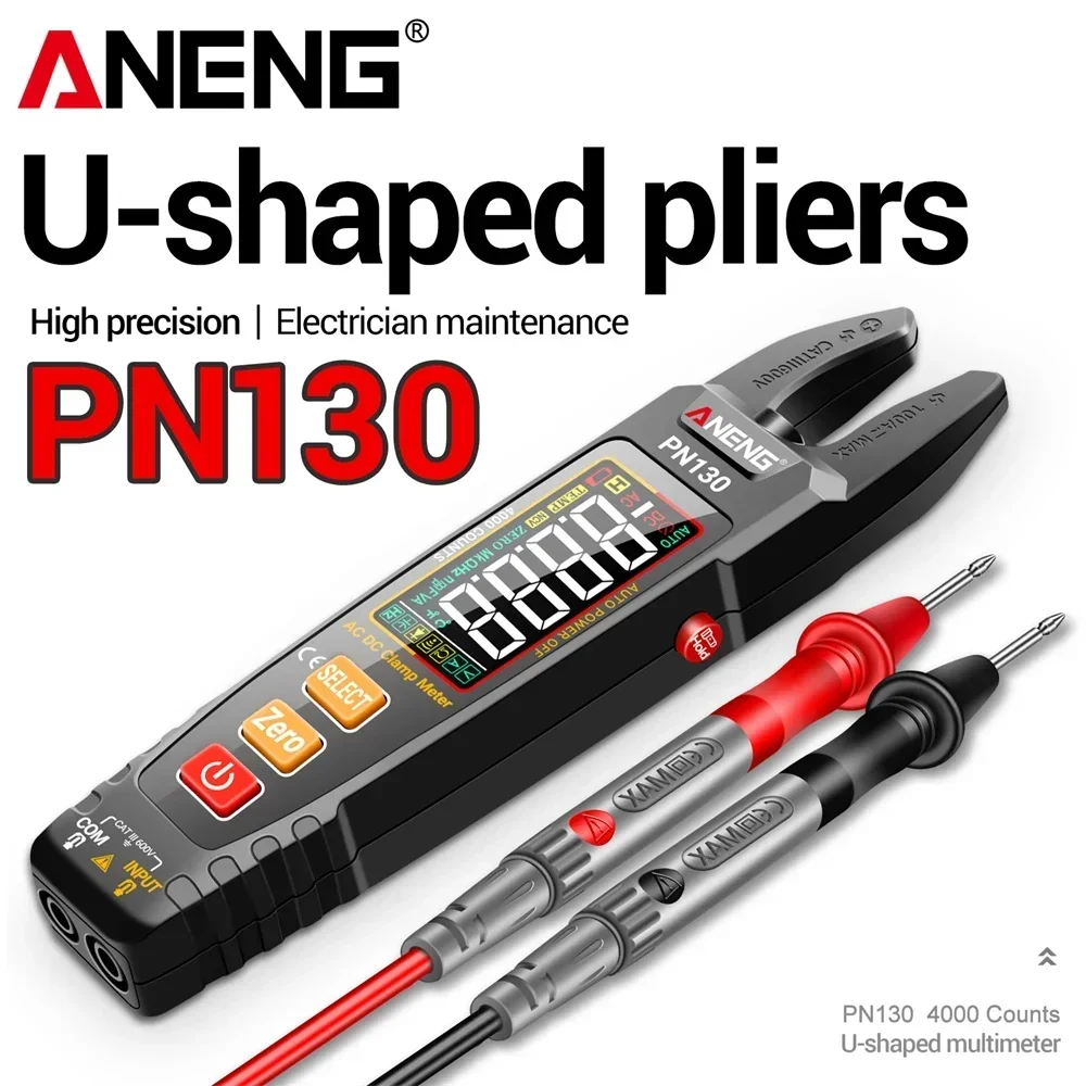 

Digital Multimeter ANENG PN130/PN129 Intelligent Clamp Meter 4000 Counts AC/DC Voltage Current Protable Capacitance Resistance T