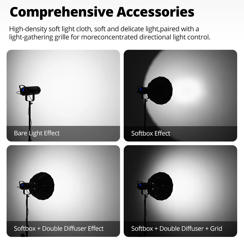 60cm 90cm 120cm Parabolic Softbox Bowens Mount or GODOX Mount Q9 DeepMouth Softbox Light Box