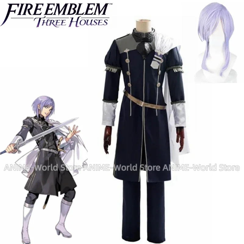 Fire Emblem: Three Houses indered Shadows Yuri Outfit Party Halloween Men Women Uniform Suit Christmas Wig Cosplay Costume