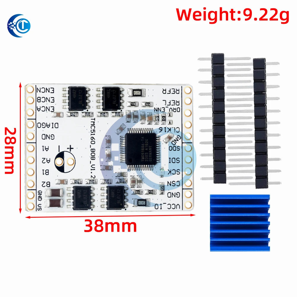 3D Printer Parts TMC5160TA-V1.0 BOB High Power Stepper Motor Driver TMC5160 StepStick Super Silent with StealthChop/SpreadCycle