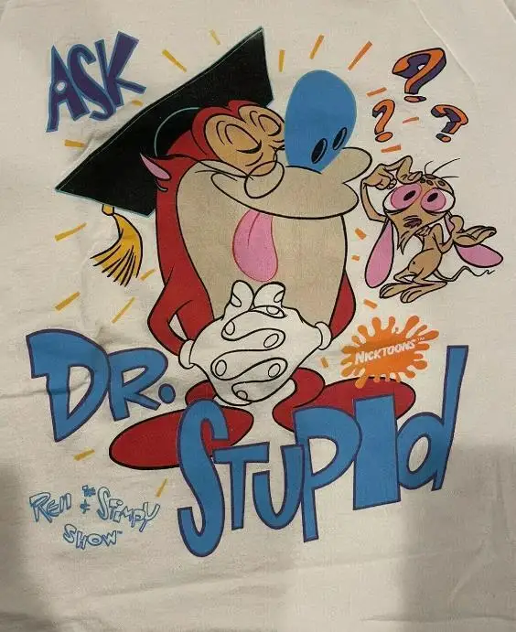 Ren and Stimpy T-shirt Cotton Unisex Tee All Size