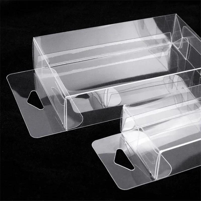 50Pcs Hook Transparent PVC Phone Case Clear Plastic Boxes Storage Jewelry Gift Box Wedding Birthday Party For Gift Packing Box