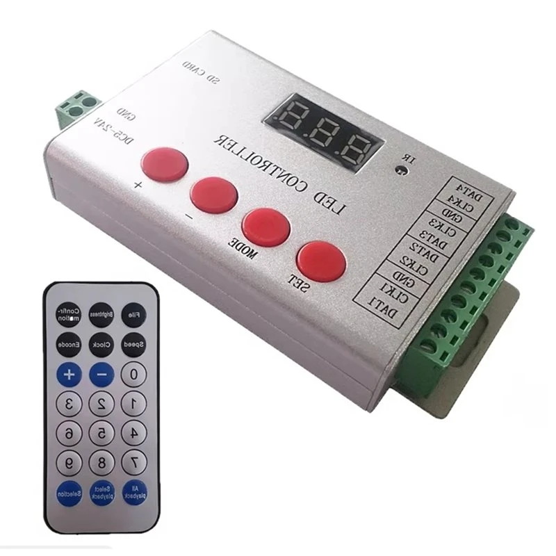 WORTHOWN-H802SE RGB Remote Controller Full-Color LED 4-Port 6144-Pixel DMX512 Support For WS2811/WS2812/APA102 Led Strips Light