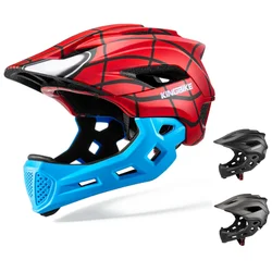 BATFOX Kids Detachable Full Face Bike helmet Children's Sports Child Cycling mtb Motorcycle Skateboarding Roller Skating Helmet