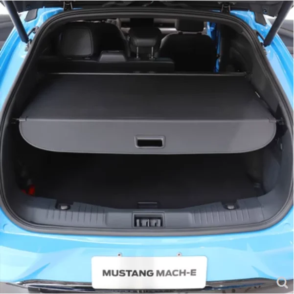 Rear Cargo Cover For Ford Mustang Mach-E 2022 2023 2024 Partition Curtain Screen Shade Trunk Security Shield