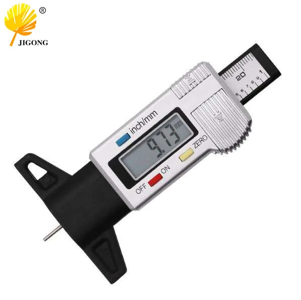 0-25MM silver high-precision digital display tire pattern depth gauge tire wear detection, automotive safety tool