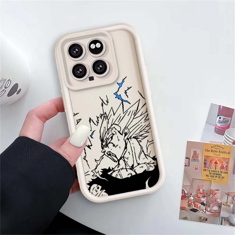Casing Handphone Art D-Dragon Balls Vegeta Comic Untuk Xiaomi Mi 17 15 14 13 12 14T 13T Pro Max Lite Eye Ladder