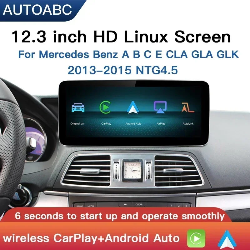 for Mercedes Benz A B C E GLA CLA GLK W176 C117 X156 W246 W204 X204 W212 A207NTG 4.5/4.7 System Multi-Media Player LInux