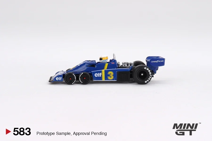 MINIGT 1/64 Tyrrell P34 #3 Jody Scheckter 1976 Swedish GP Winner MGT00583-CH Car Alloy Diecast Metal Model Kids Toys for Boys