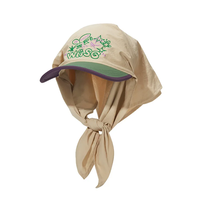 

High Quality Women Cute Pastoral Hat Quick Dry Bandana Hat 2024 New Lady Baseball Cap