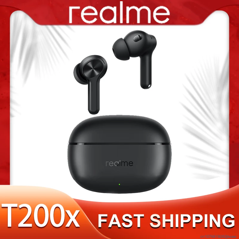 realme Buds T200X Earphones Wireless Bluetooth 5.4 Headphones AI Call Noise Cancelling Game Music Headset 600mAh Long Standby