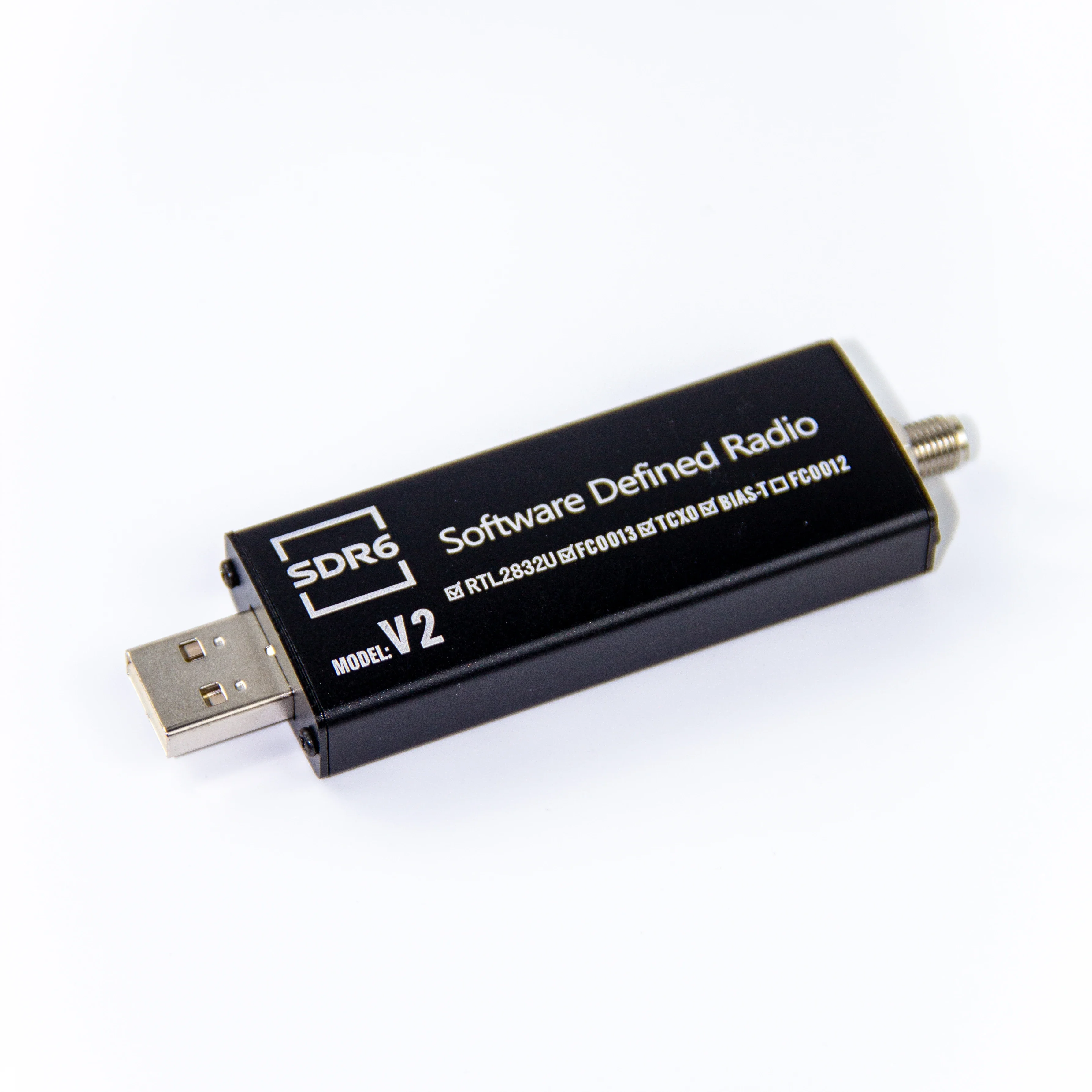 RTL-SDR6 V2 RTL2832U FC0012/FC0013 SDR Software Defined Radio Receiver Radio+Dual-Antenna Kit