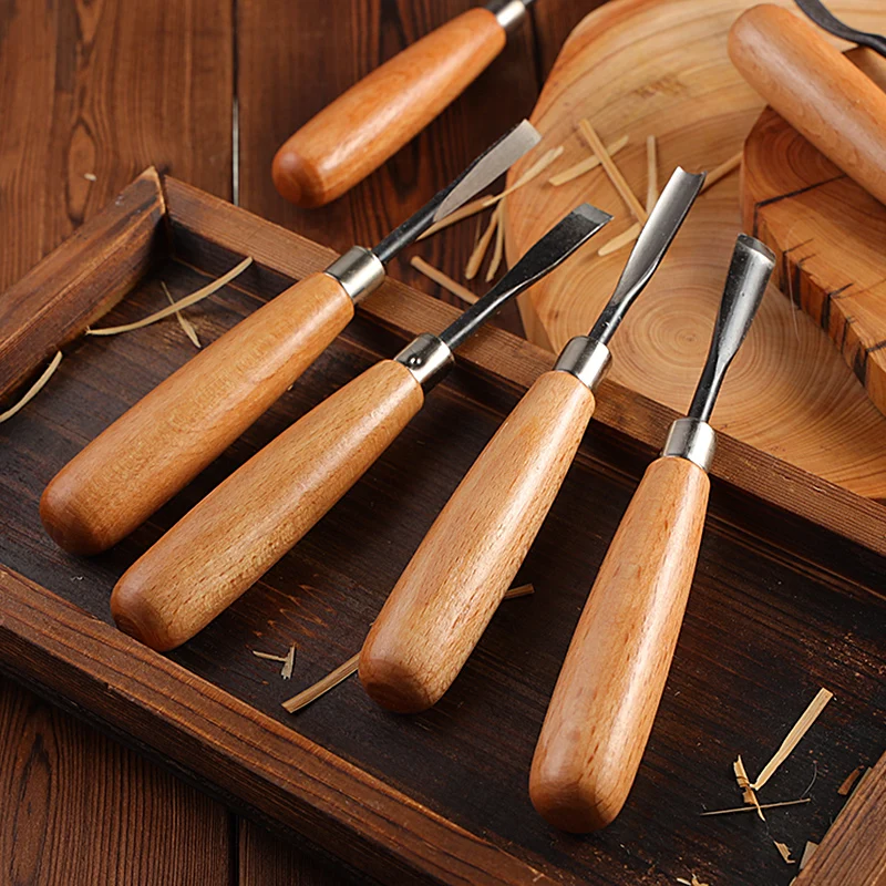 8PCS Wood Carving Tools Chisel Woodworking Cutter Set Woodpecker DIY Hand Tools Peeling Woodcarving Dropshipping Center Hot Set