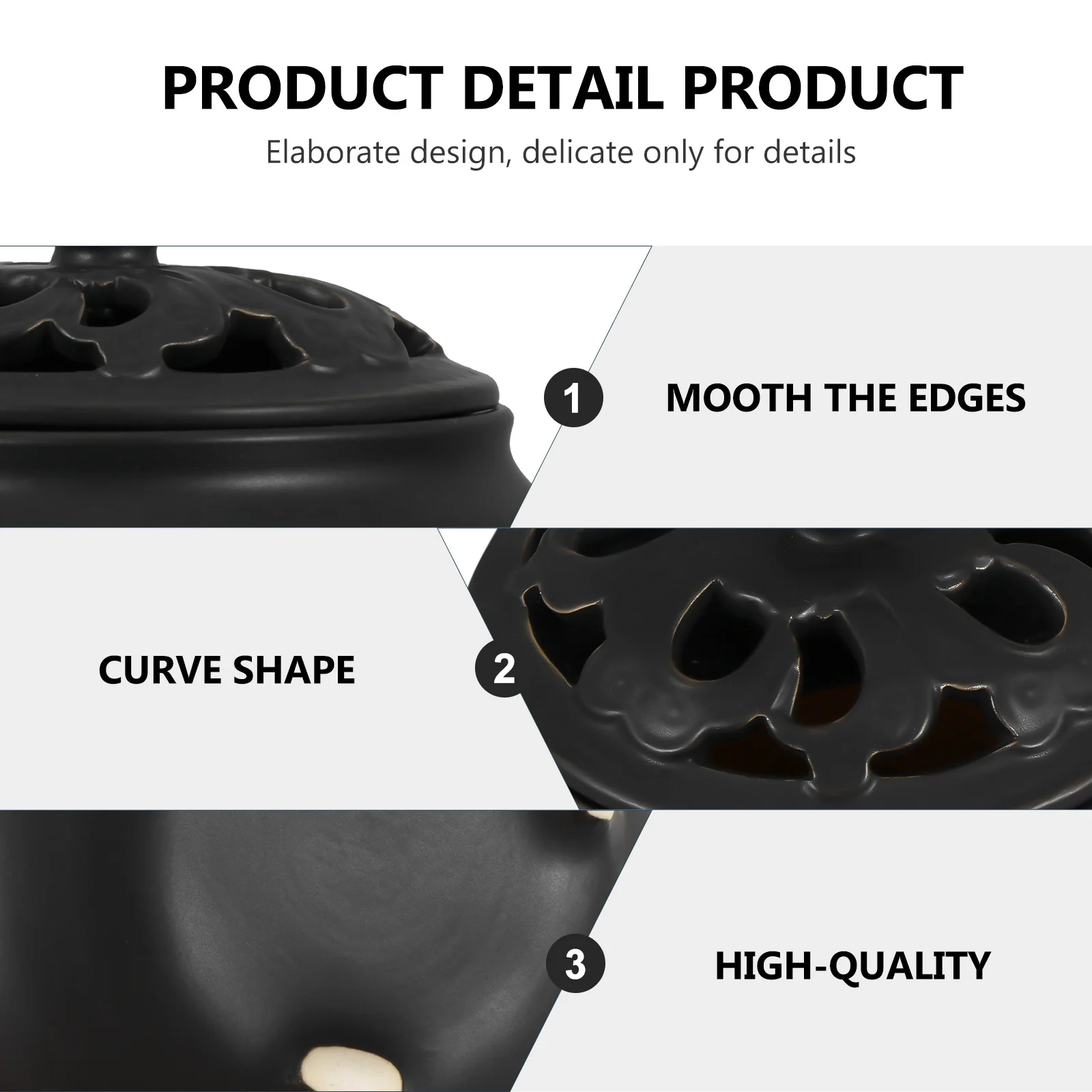 

Ceramic Incense Burner Classic Home Office Decor Censer Holder Decorative Ornament Incense Burner