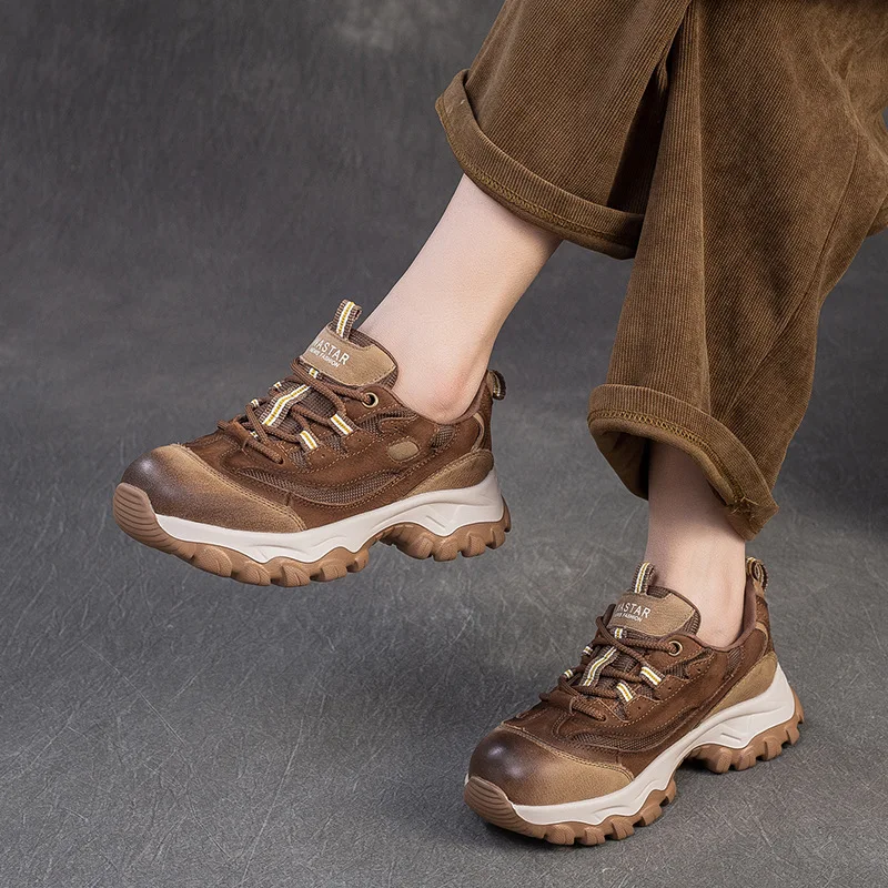 

Новые дизайнерские женские дорожные туфли из натуральной кожи с сеткой, кроссовки, легкие противоскользящие уличные прогулочные туфли на мягкой подошве, женские