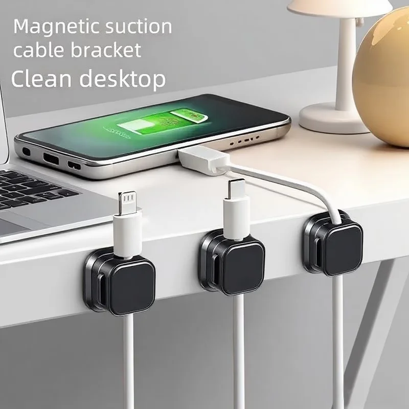 8Pcs Self-adhesive Cable Clips, No Drill Wire Organizer Holder for Home Cable Management