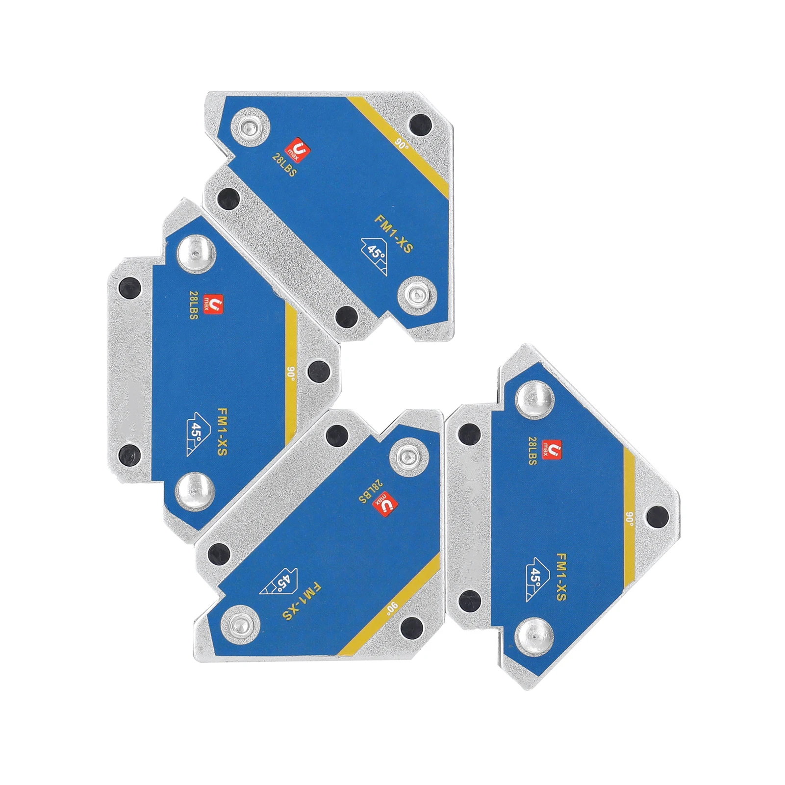 Magnetic Welding Fixer Magnet Weld Positioner Ferrite Auxiliary Locator Tools45° 90° 135° Multi-angle Welding Positioner 4pcs