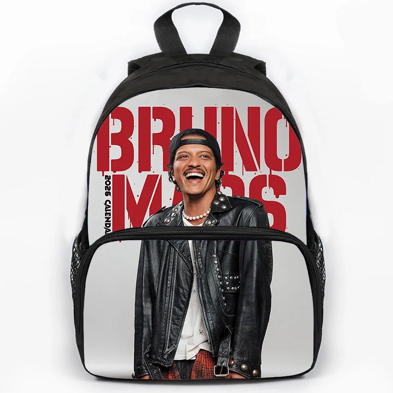 

Bruno Mars The Romantic Tour Backpack Students Casual Travel Bag Rucksack Lightweight Outdoor Daypack School Bags for Boys Girls