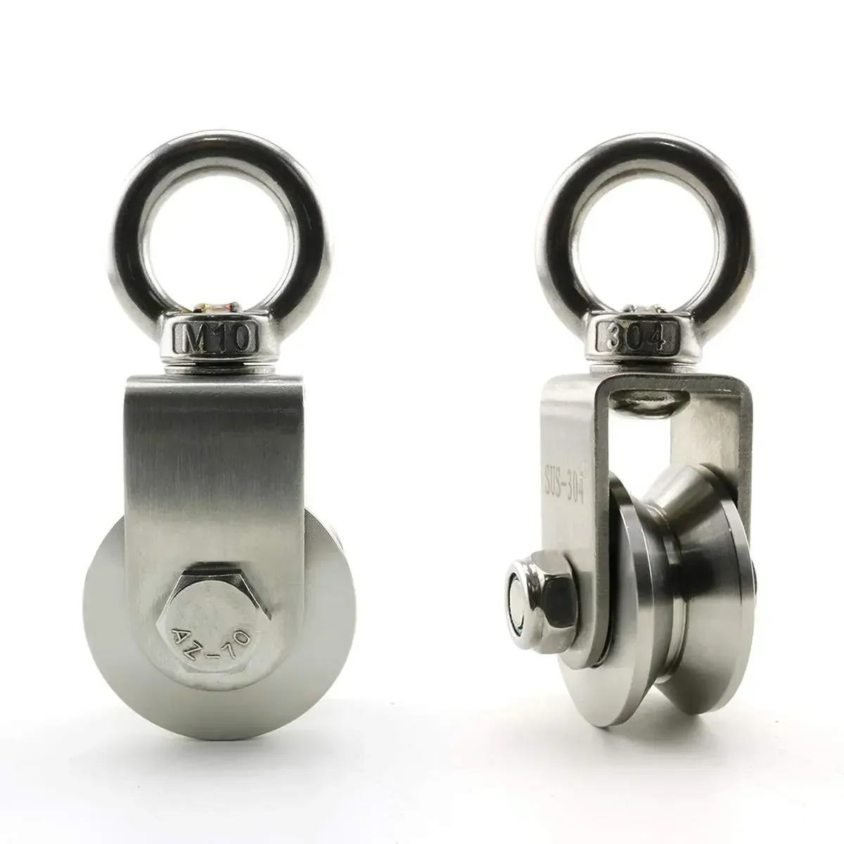 U/V Type Swivel Pulley 304 Stainless Steel Duplex Bearing Super-Silent Detachable Rotation Pulley System Gym Traction Wheel