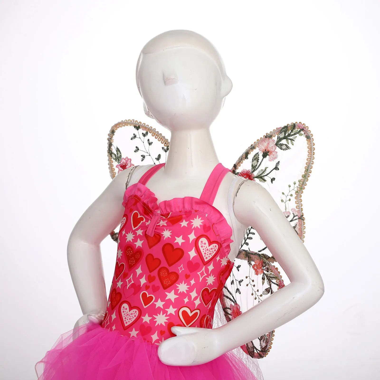 Flower Fairy Wing Costume Elf Angel Butterfly Wings Girls Princess Cosplay Halloween Party Dress Up Festival Performance Props