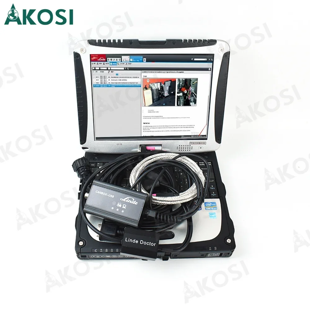 

Forklift Linde Canbox Doctor Diagnostic scanner LINDE LSG Linde Forklift Truck Diagnostic Tool +Thoughbook CF19 laptop