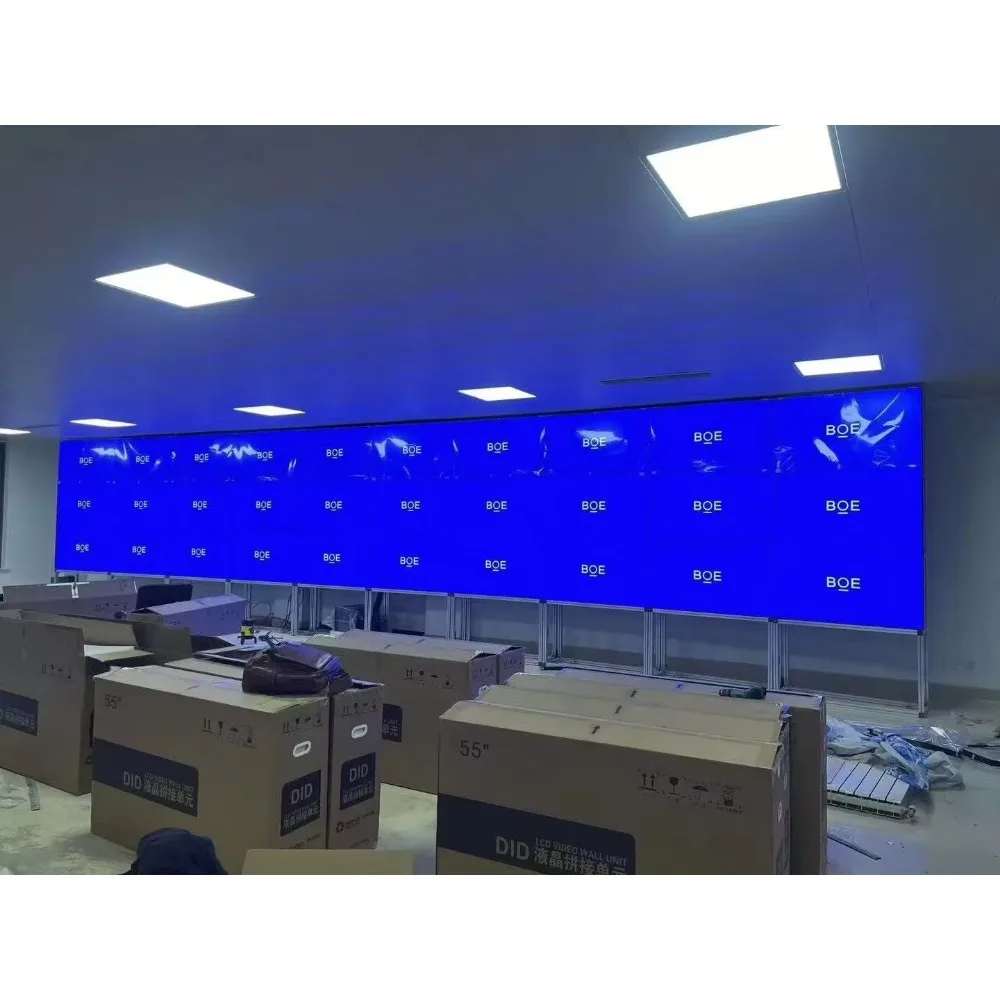 55inch Indoor Advertising Player 4K HD 2x2/2x3 Video Wall Displays Multi-Panel Splicing Screen Narrow 0.88mm LED LCD Bezel
