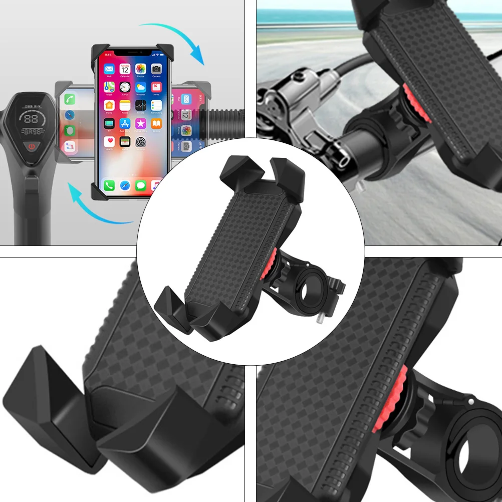 

Universal 360 Degree Rotating Motorbike Phone Mount Adjustable Cell Holder For Any Bike Scooter Non-Slip Protection Pads Sturdy