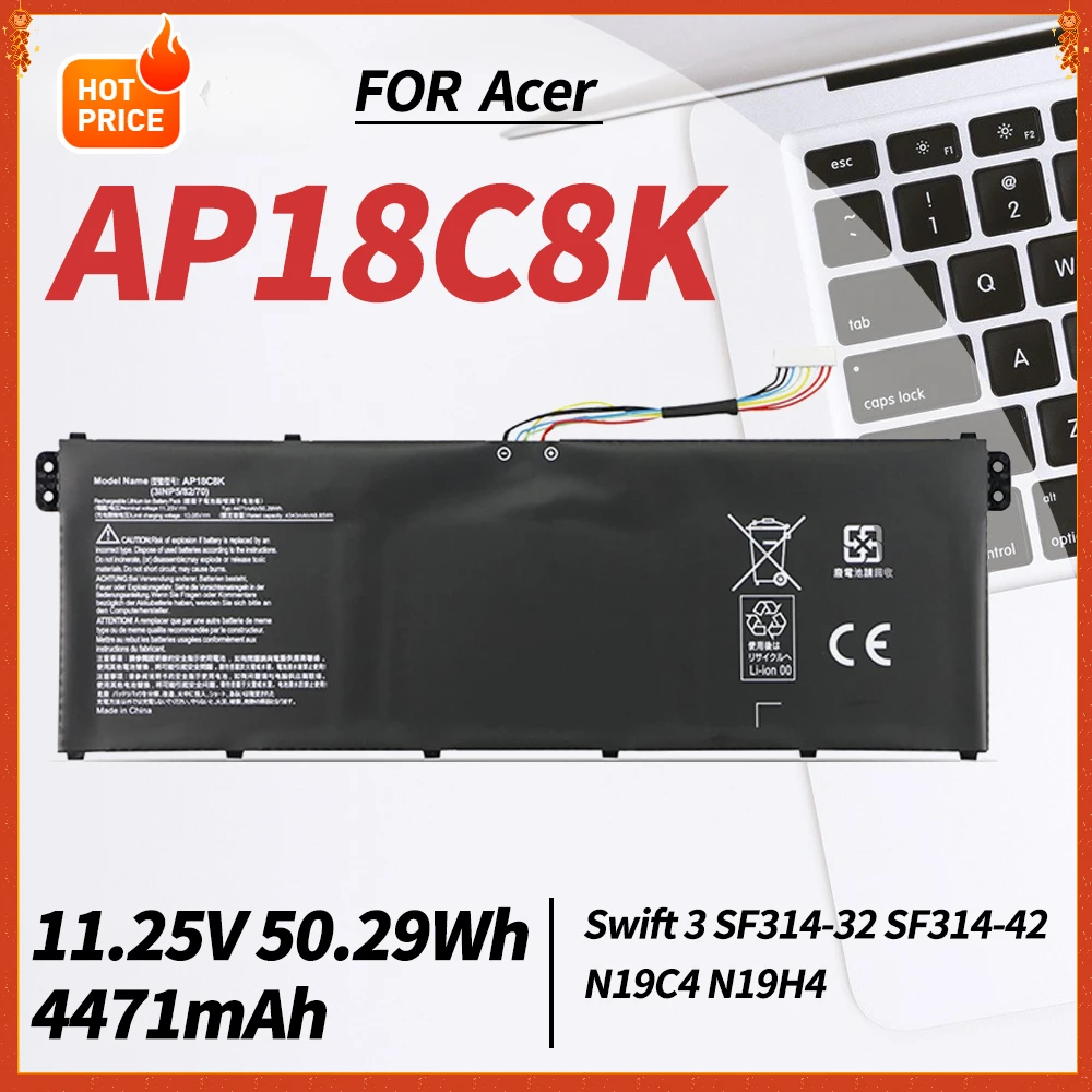 

AP18C8K Аккумулятор для ноутбука Acer Aspire 3 SF314-52 SF314-54N Aspire 5 A514 A515 A715 A317 A715 Swift 3 SF314-32 42 SF314-57G 58G