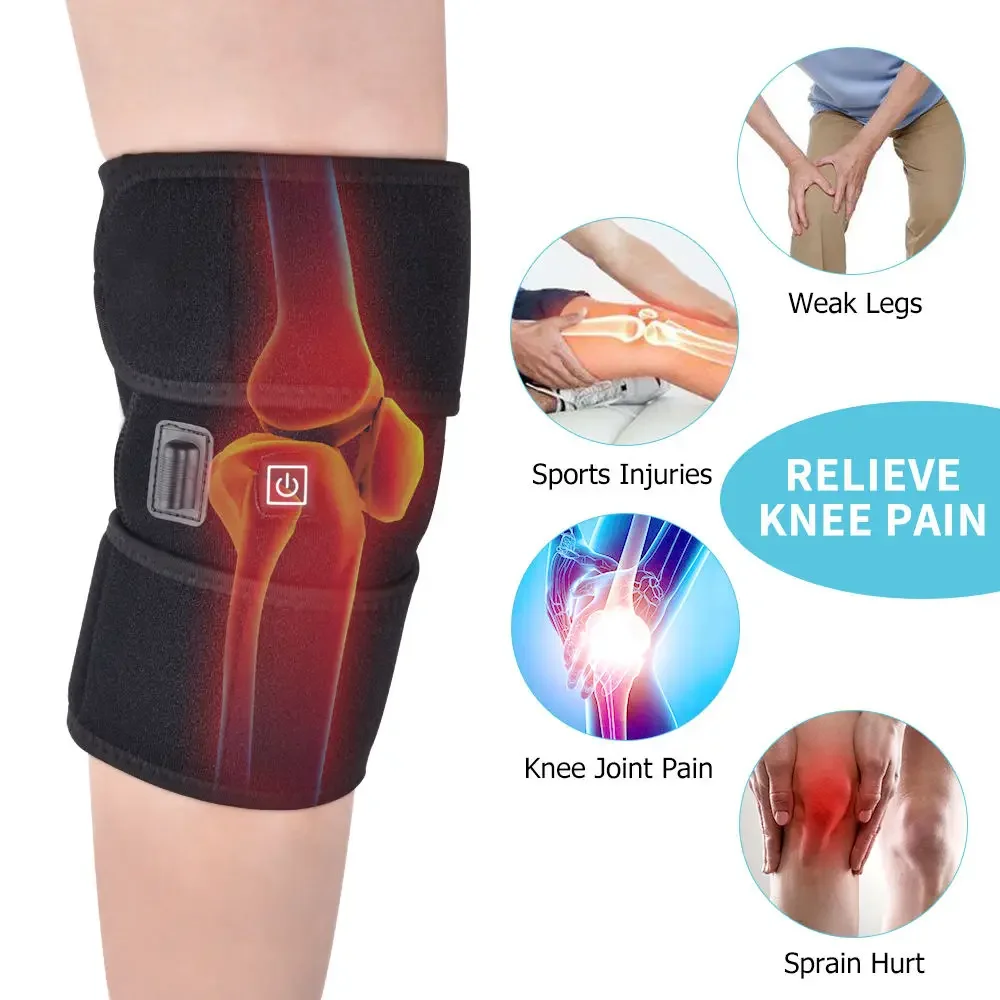 Electric Leg Massager For Arthritis Pain Relief Injury Recovery Infrared Therapy Heating Knee Pad Elbow Shoulder Massage Tools