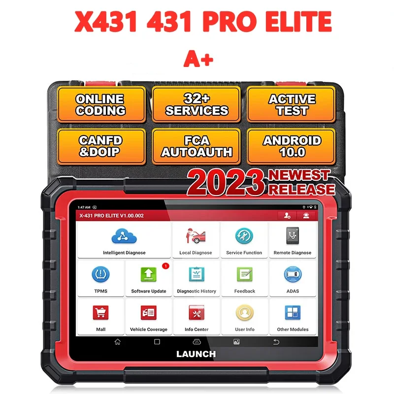 A + новое поступление LAUNCH X431 PRO ELITE Автомобильные диагностические инструменты OBD OBD2 сканер 32 сброс CAN FD DOIP кодирование pk X-431 V