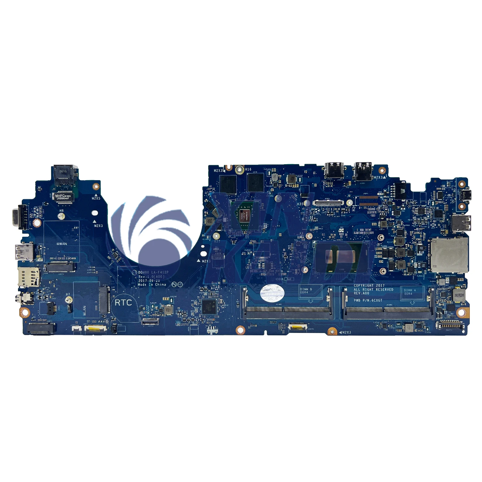 Laptop Motherboard For Dell Latitude 5590 CN-0P50J0 0630XHLA-F412P Computer Mainboard with I5 I7 8th CPU MX130 2G 100% Test OK