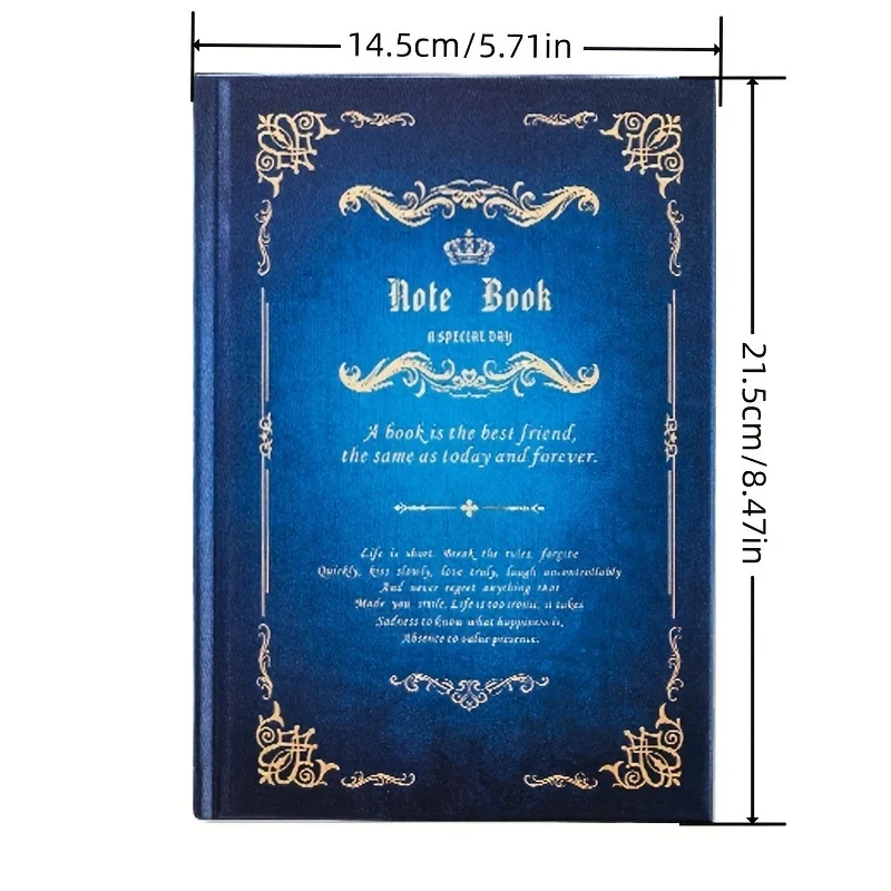 Magic Notebook Hardbound Lining Diary Book A5 Classic Retro Writing Rules Magic Diary 240 Pages Paper School Office Home