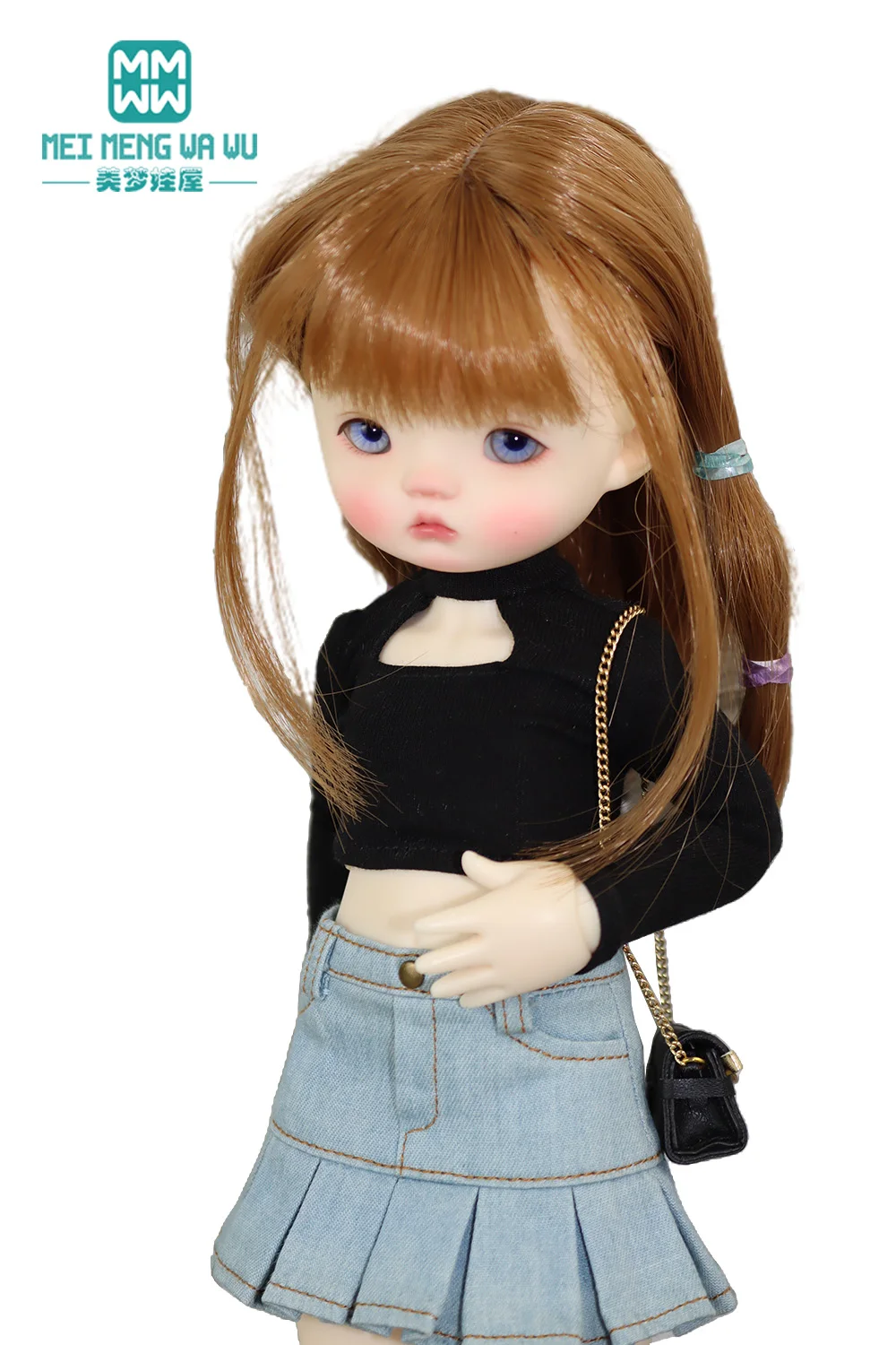 Nini Pop Kleding Modieuze veelkleurige denim rok Past 30 cm 1/6 BJD YOSD MYOU Pop Speelgoed Gift