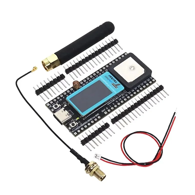 Pelacak Nirkabel Lora Penuh ESP32 Pelacak Aset Lora Meshtastic SX1262 Pelacak GPS Bluetooth Wi-Fi 863-928MHZ untuk Sepeda Mobil