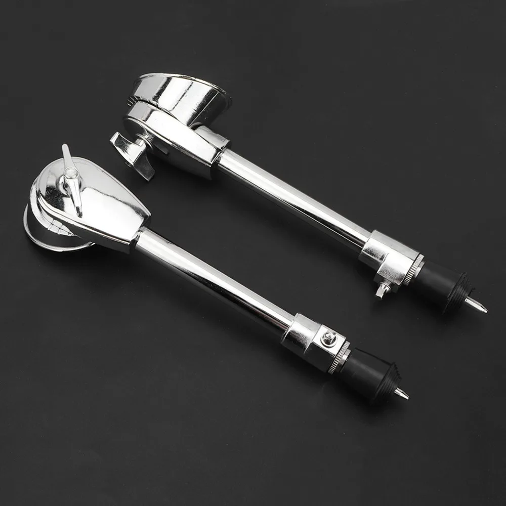 2pcs Adjustable Anti Skid Bass Drum Feet Silver Metal Percussion Accessory Anti-Rust Anti Skid Drum Feet For Bass Drum