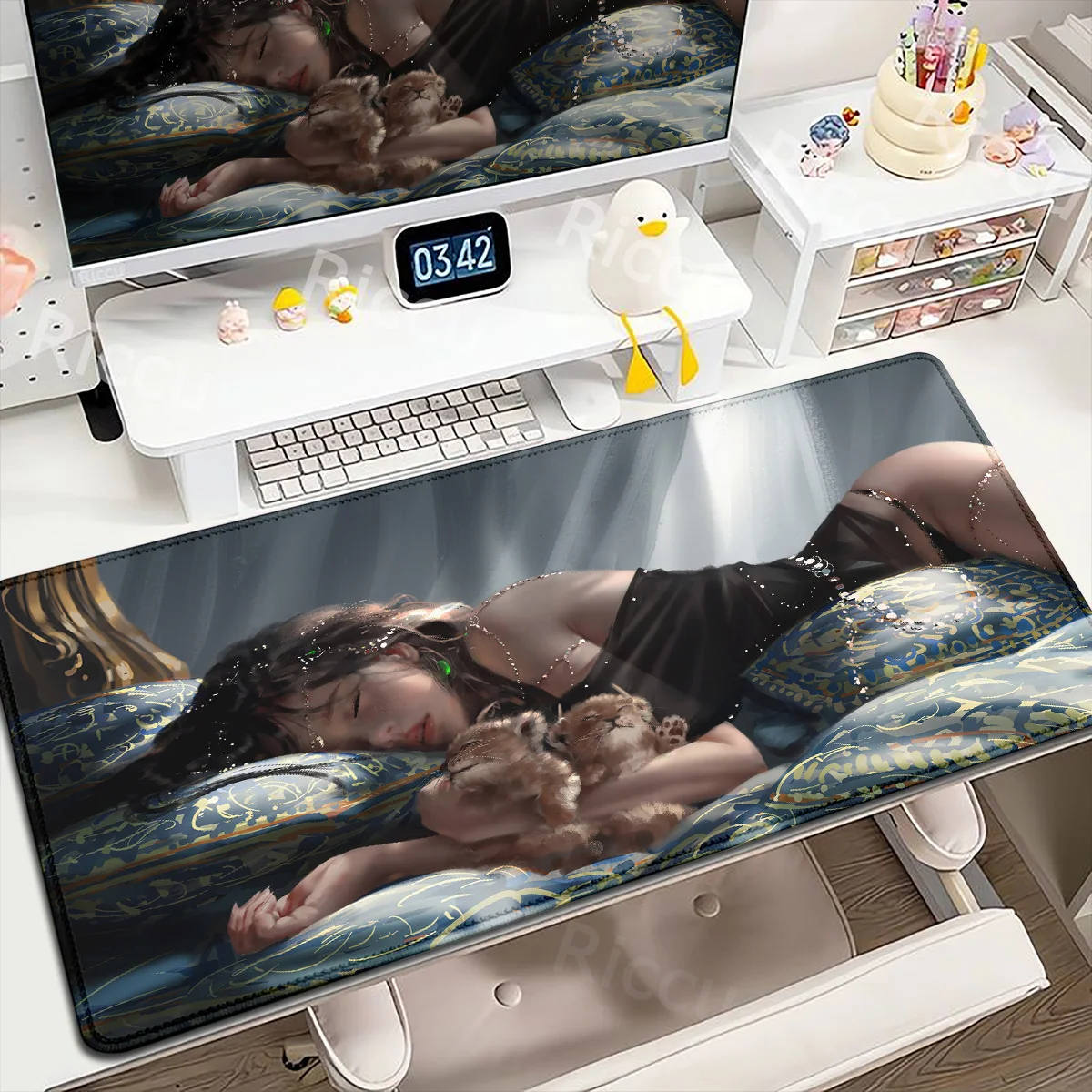 Anime Ghostblade Princess Mousepad Computer Gaming Accessories Nonslip Mausepad Deskmat Sexy Girl Mice Mat Large Tapis De Souris