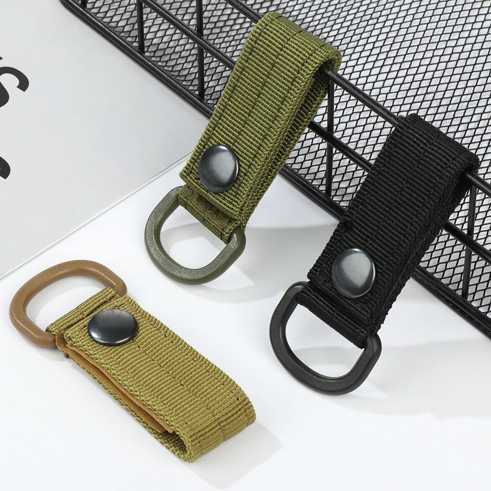 Multifunctional Nylon Webbing Carabiners Portable Hang Buckle Strap Belt Clips Keychain Clip Supplies Outdoor Sports Accessories