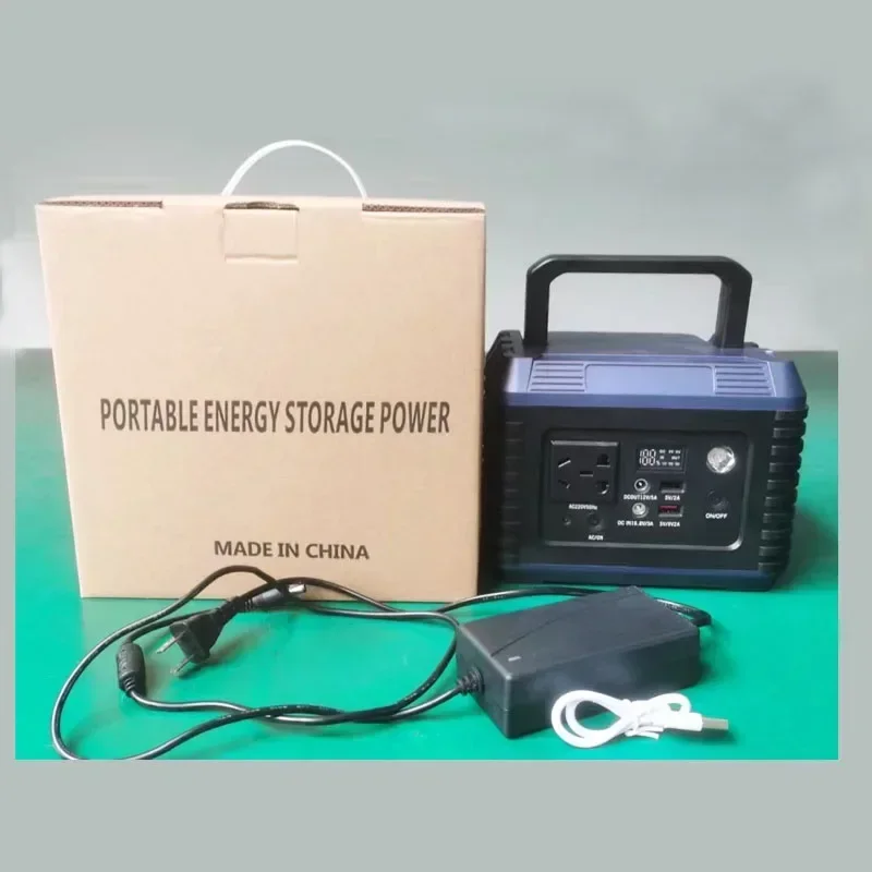 Estação de energia portátil, bateria de lítio Ternary, 220V Energy Storage Power Supply, Camping RV, Multi-function USB, novo, 32000mAh 200W