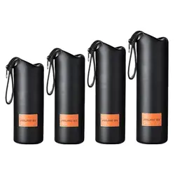 Anti Scalding Water Bottle Case PU Leather Glass Cups Storage Bag Outdoor Sport Pouch With Rope Vacuum Cup Sleeve Cover  ﻿