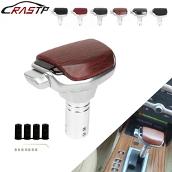 RASTP-Leather Aluminium Automatic Transmission Gear Shift Head For Most Car Shifter Decorations Accessories RS-SFN167