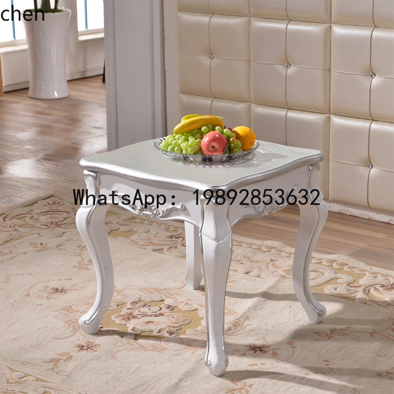 

TV cabinet coffee table combination simple small apartment solid wood rock slab white cabinet