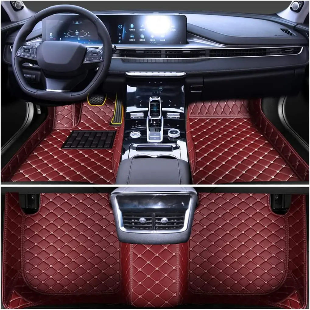 

Индивидуальные кожаные автомобильные коврики для Jaguar XJ 2010-2023, водонепроницаемые, противоскользящие, подходят для легковых автомобилей, внедорожников, грузовиков