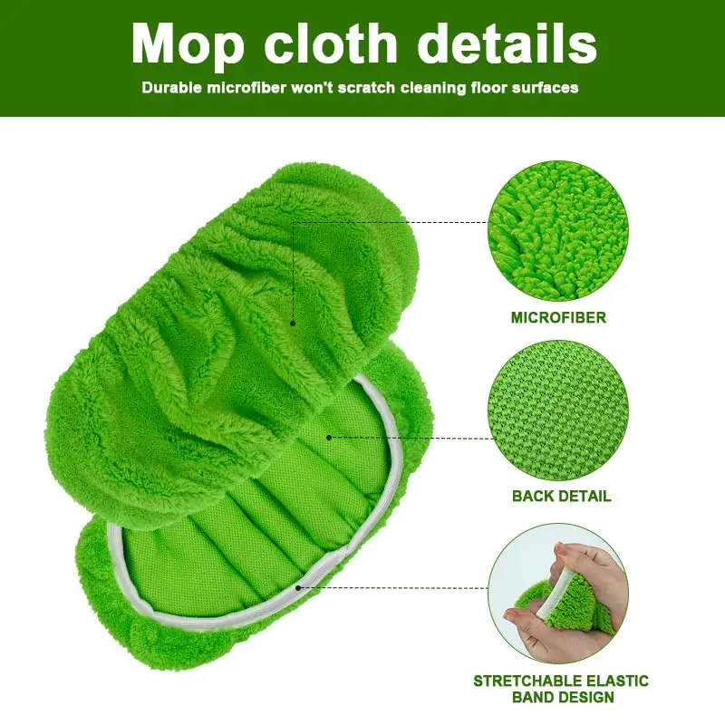 Green Reusable Microfiber Mop Pads for Swiffer Sweeper XL Dry Sweeping Cloths Replacement Sweeping Mopping Pad Refill