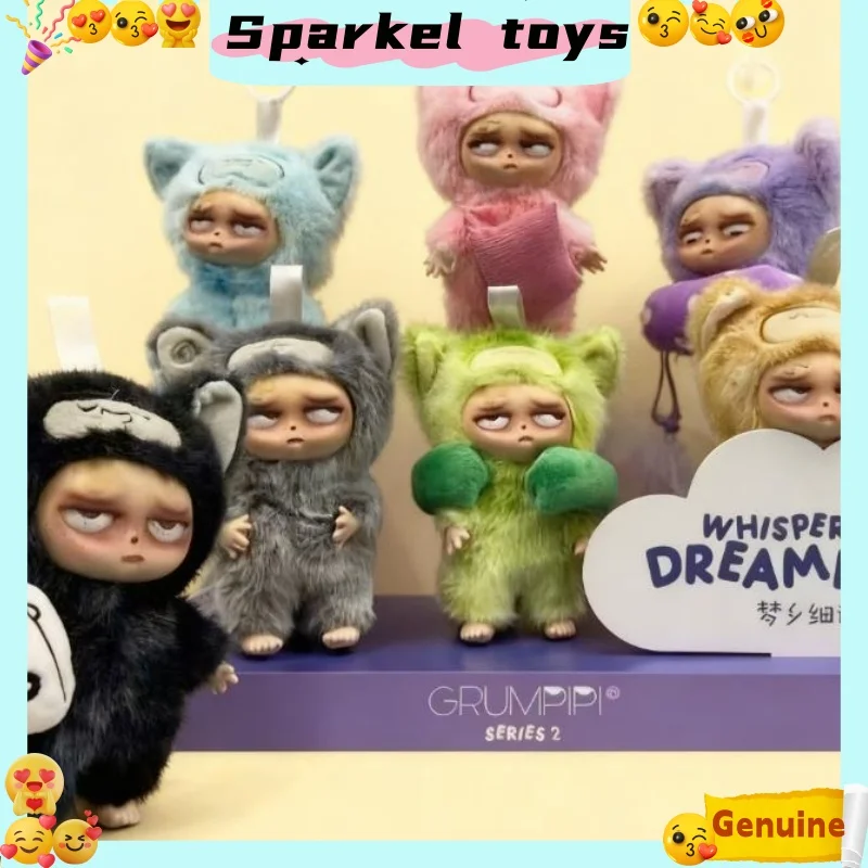 

New Genuine V2 Sleep Grumpipi Series Blind Box Toys Vinyl Face Doll Trendy Pendant Decor Macaron Color Bag Collection Doll Gift