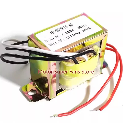 Imagen 1 del producto Transformador de potencia de 30W que convierte AC220V a salida dual AC12V para amplificador de potencia de caja de Audio fuente de alimentación de CA de tres cables preetapa