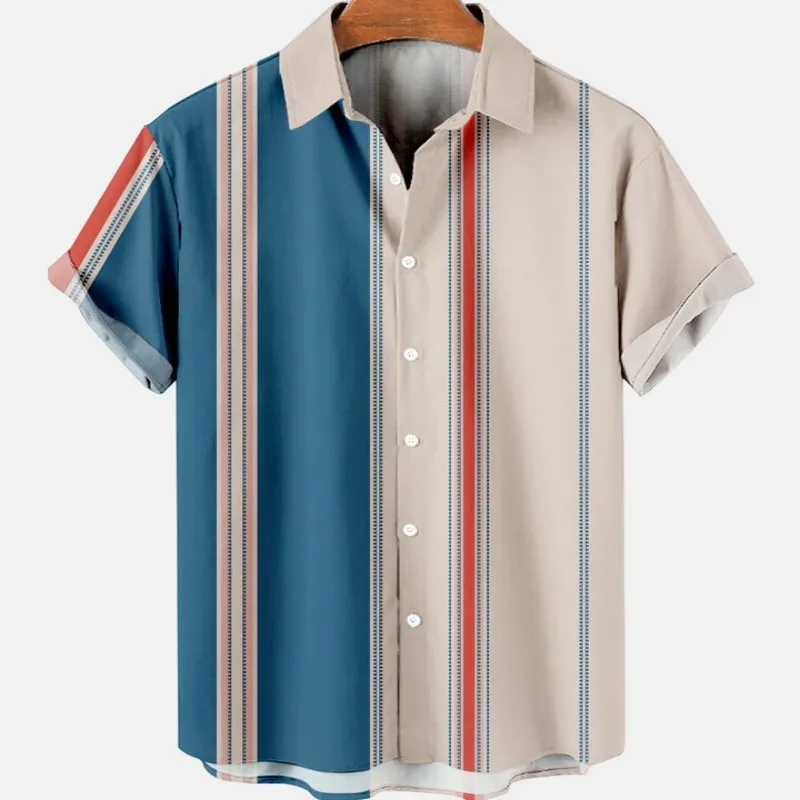 Totoro 3D Printed Striped Casual Shirt Men's Slim Fit  Collar Fleece Lined Nine Sleeve Autumn Special Wide Fit Clothing