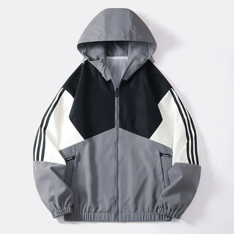 Contrast Thin Windbreaker for Men Mesh Lining Sport Jackets Outdoor Summer Jakcets Women Clothing Unisex Vintage Jackets 90s